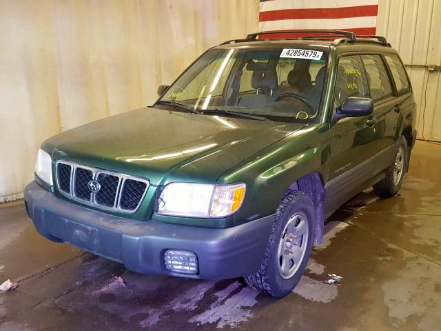 JF1SF63592H703687 - 2002 SUBARU FORESTER L GREEN photo 2