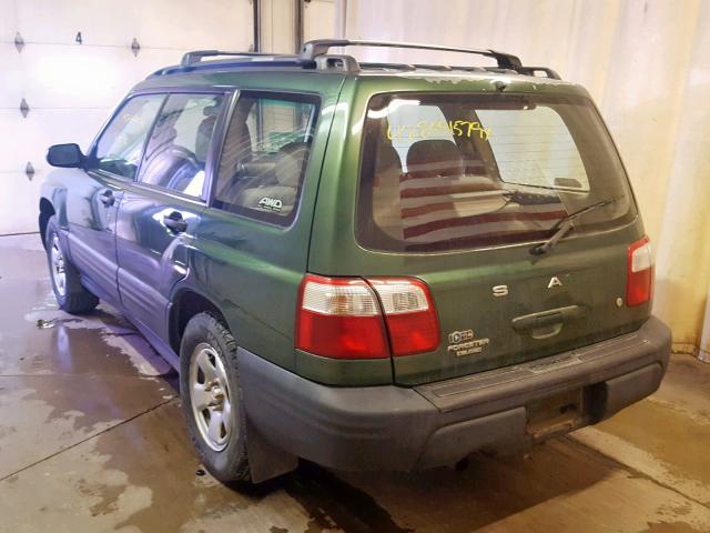 JF1SF63592H703687 - 2002 SUBARU FORESTER L GREEN photo 3