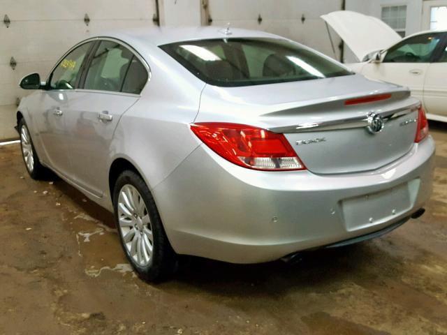 2G4GS5EV1D9125784 - 2013 BUICK REGAL PREM SILVER photo 3