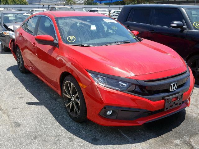 2HGFC2F8XKH524637 - 2019 HONDA CIVIC SPOR RED photo 1