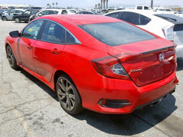 2HGFC2F8XKH524637 - 2019 HONDA CIVIC SPOR RED photo 3