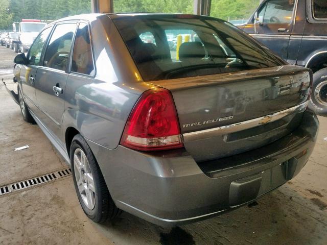 1G1ZT61876F174605 - 2006 CHEVROLET MALIBU MAX ნაცრისფერი ფოტო 3