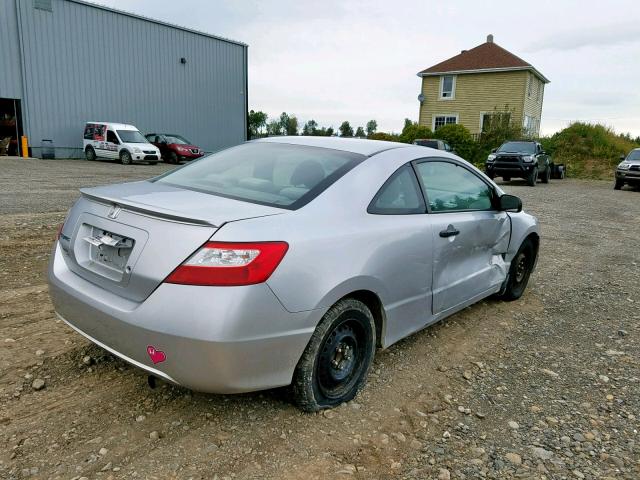 2HGFG112X7H013955 - 2007 HONDA CIVIC DX SILVER photo 4