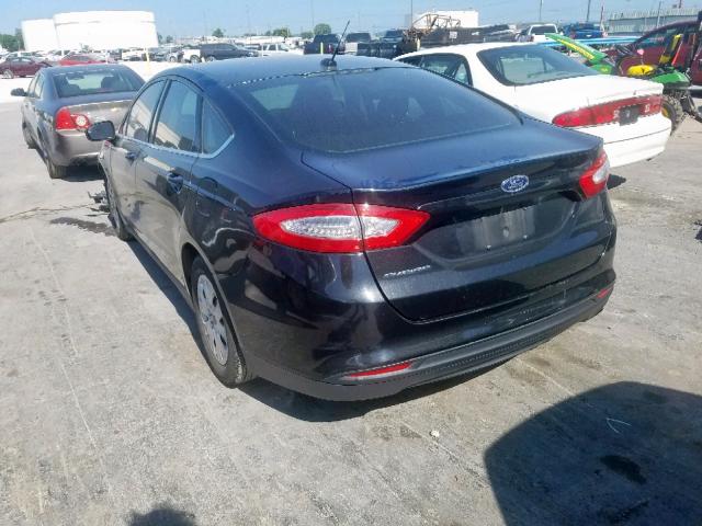 3FA6P0G79ER114410 - 2014 FORD FUSION S BLACK photo 3