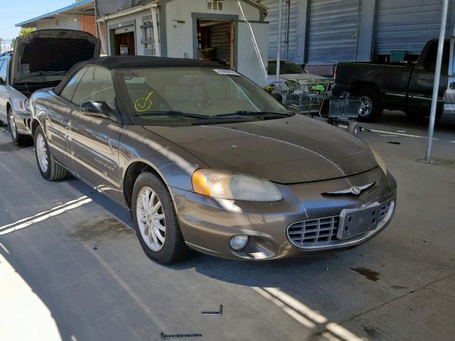 1C3EL55U61N597475 - 2001 CHRYSLER SEBRING LX BROWN photo 1