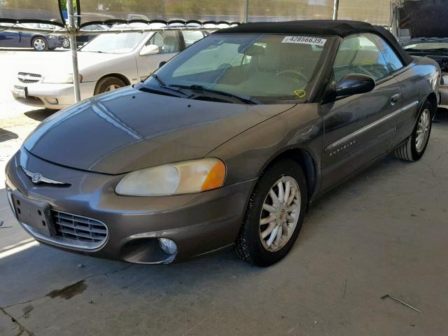 1C3EL55U61N597475 - 2001 CHRYSLER SEBRING LX BROWN photo 2