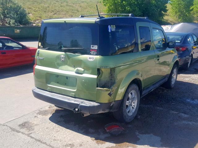 5J6YH28796L013128 - 2006 HONDA ELEMENT EX GREEN photo 4