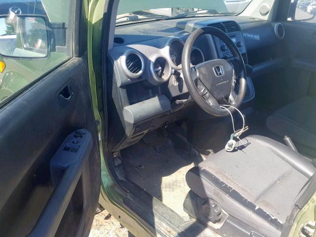 5J6YH28796L013128 - 2006 HONDA ELEMENT EX GREEN photo 9