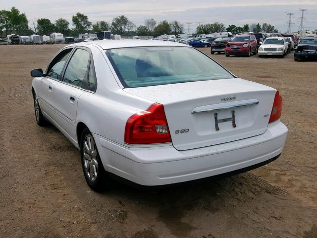 YV1TH59H241354981 - 2004 VOLVO S80 2.5T WHITE photo 3