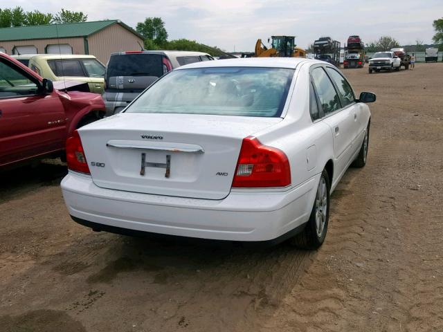 YV1TH59H241354981 - 2004 VOLVO S80 2.5T WHITE photo 4