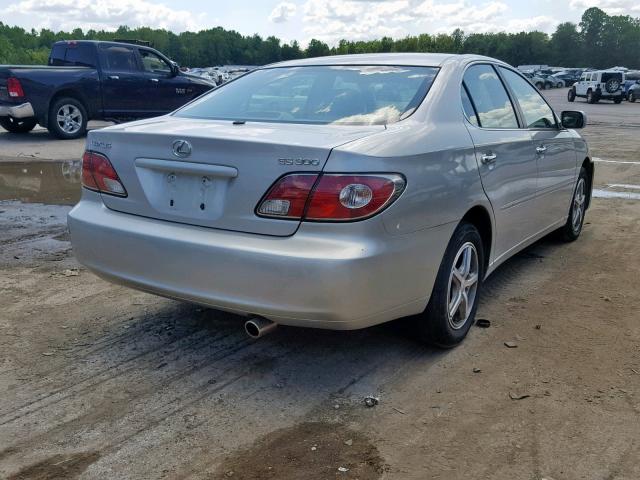 JTHBF30G030121703 - 2003 LEXUS ES 300 SILVER photo 4