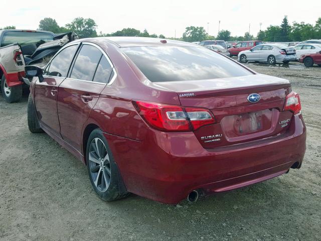 4S3BNEL66F3012992 - 2015 SUBARU LEGACY 3.6 MAROON photo 3