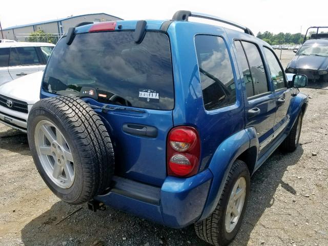 1J4GL58K26W138504 - 2006 JEEP LIBERTY LI BLUE photo 4