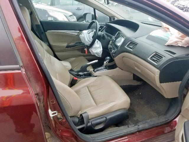 19XFB2F90EE236460 - 2014 HONDA CIVIC EXL 栗色 照片 5