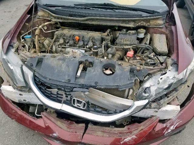 19XFB2F90EE236460 - 2014 HONDA CIVIC EXL 栗色 照片 7