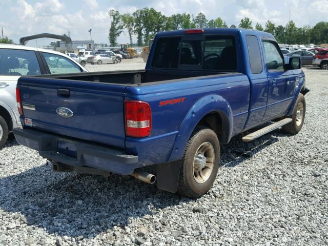 1FTYR44U77PA47847 - 2007 FORD RANGER SUP BLUE photo 4