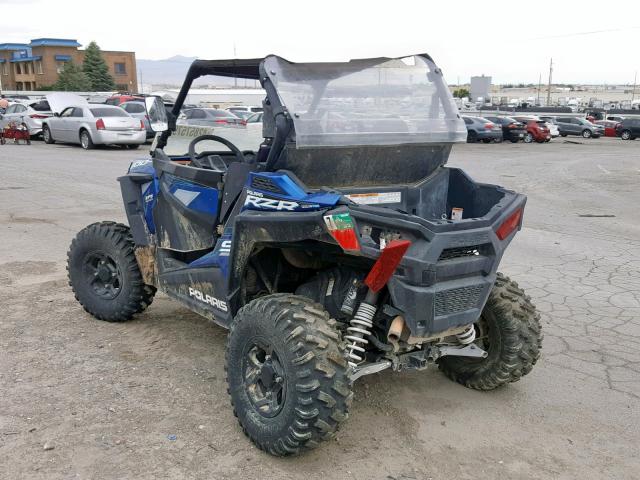 4XAVBE871GB325048 - 2016 POLARIS RZR S 900 BLUE photo 3