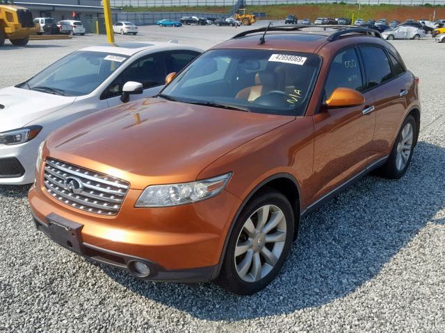 JNRBS08W43X401509 - 2003 INFINITI FX45 ORANGE photo 2