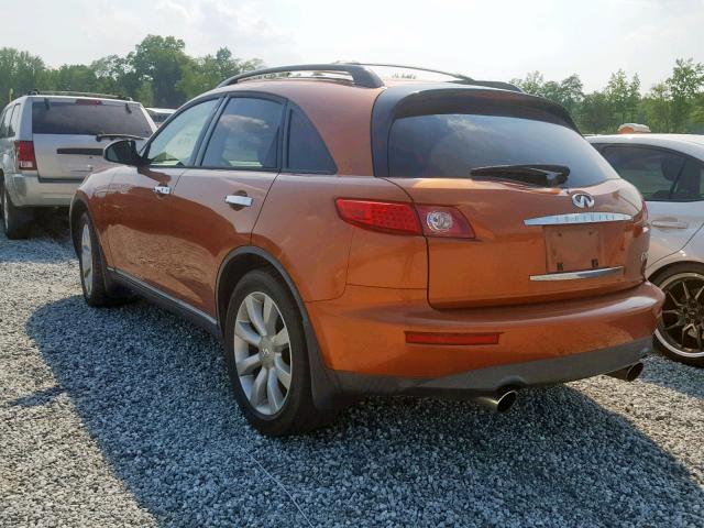 JNRBS08W43X401509 - 2003 INFINITI FX45 ORANGE photo 3