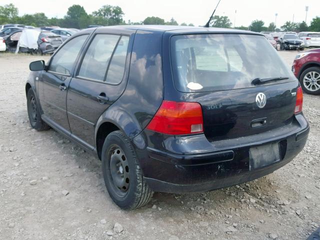 9BWFR61J844027199 - 2004 VOLKSWAGEN GOLF GL TD BLACK photo 3