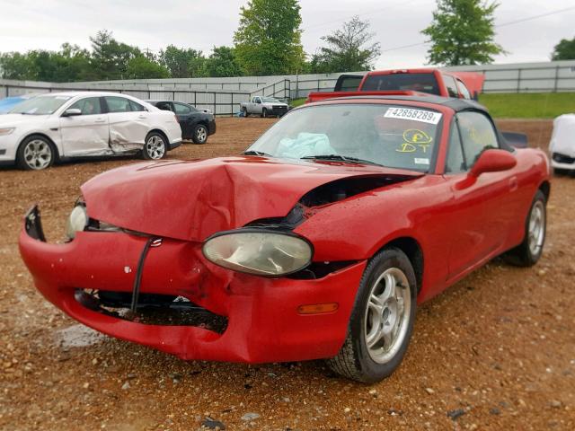 JM1NB3539X0100936 - 1999 MAZDA MX-5 MIATA RED photo 2