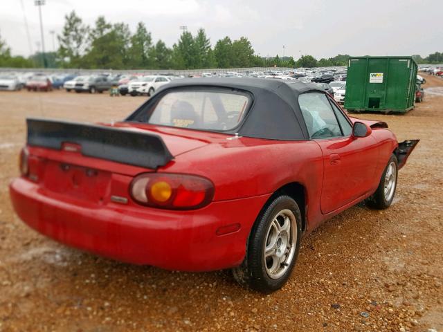 JM1NB3539X0100936 - 1999 MAZDA MX-5 MIATA RED photo 4