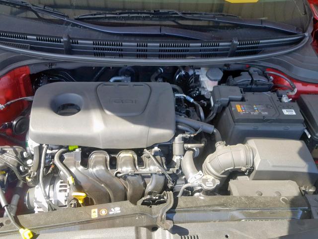 3KPA24AB9KE207731 - 2019 KIA RIO S RED photo 7