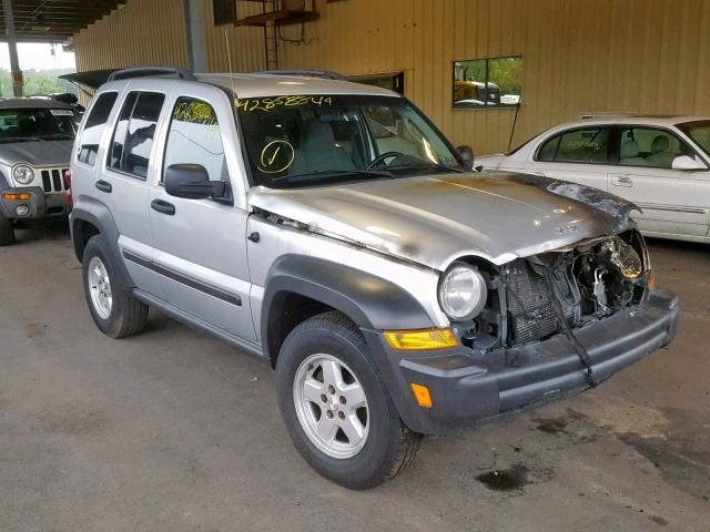 1J4GL48K57W537029 - 2007 JEEP LIBERTY SP SILVER photo 1