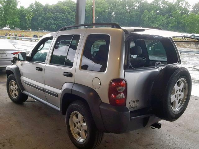 1J4GL48K57W537029 - 2007 JEEP LIBERTY SP SILVER photo 3