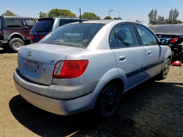 KNADE123866080912 - 2006 KIA RIO SILVER photo 4