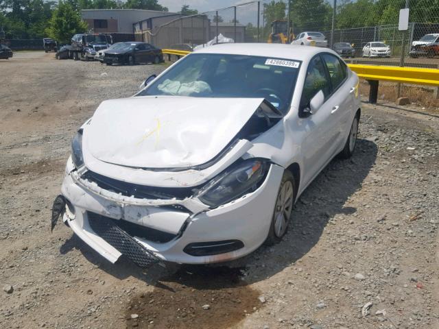 1C3CDFBB1ED742382 - 2014 DODGE DART SXT WHITE photo 2