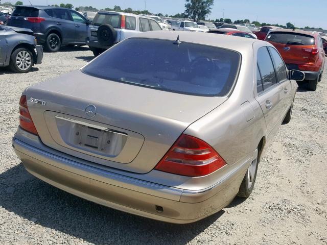 WDBNG75JX2A300443 - 2002 MERCEDES-BENZ S 500 GOLD photo 4