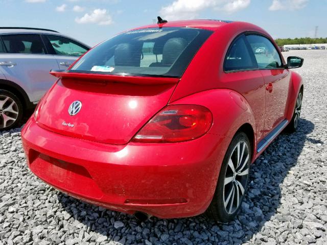 3VWV67AT5DM614158 - 2013 VOLKSWAGEN BEETLE TUR RED photo 4