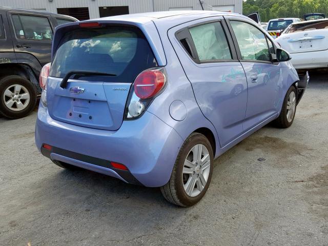 KL8CB6S91EC471014 - 2014 CHEVROLET SPARK LS BLUE photo 4