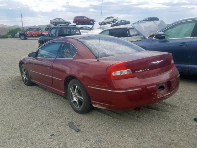 4C3AG42G64E148876 - 2004 CHRYSLER SEBRING LX BURGUNDY photo 3