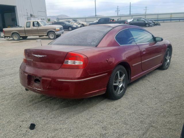 4C3AG42G64E148876 - 2004 CHRYSLER SEBRING LX BURGUNDY photo 4