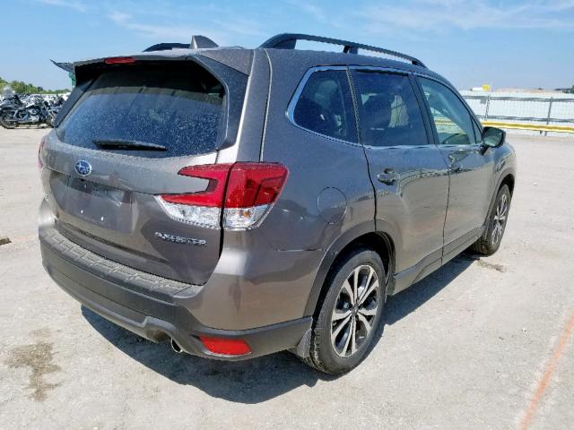 JF2SKASC1KH533335 - 2019 SUBARU FORESTER L GRAY photo 4