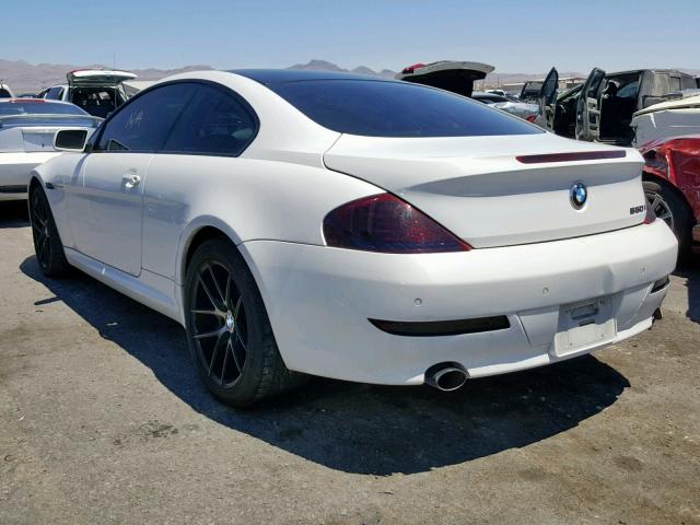 WBAEA5C50ACV92875 - 2010 BMW 650 I WHITE photo 3