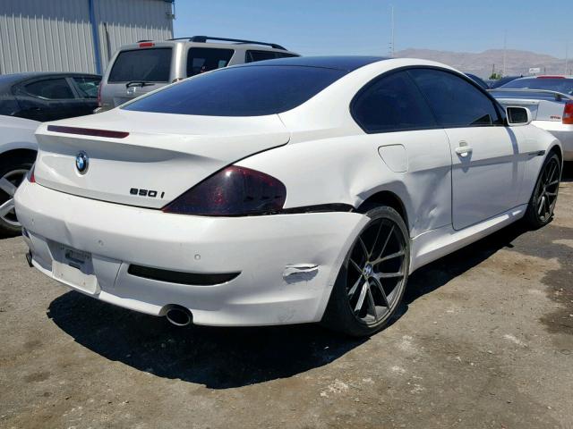 WBAEA5C50ACV92875 - 2010 BMW 650 I WHITE photo 4