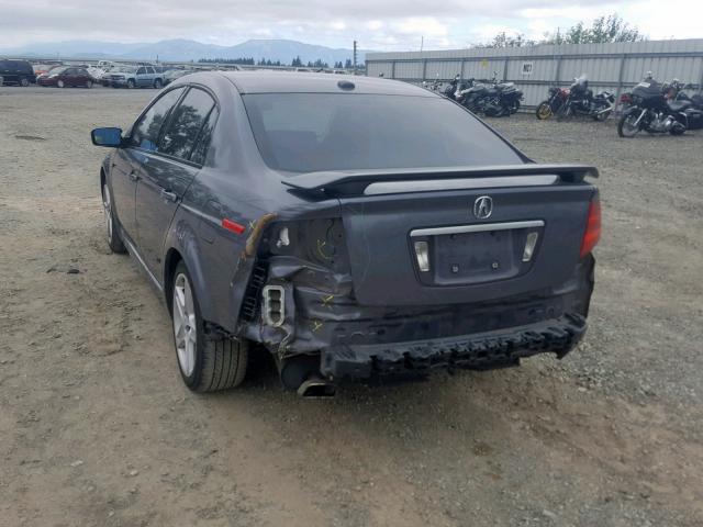 19UUA66206A048046 - 2006 ACURA 3.2TL GRAY photo 3