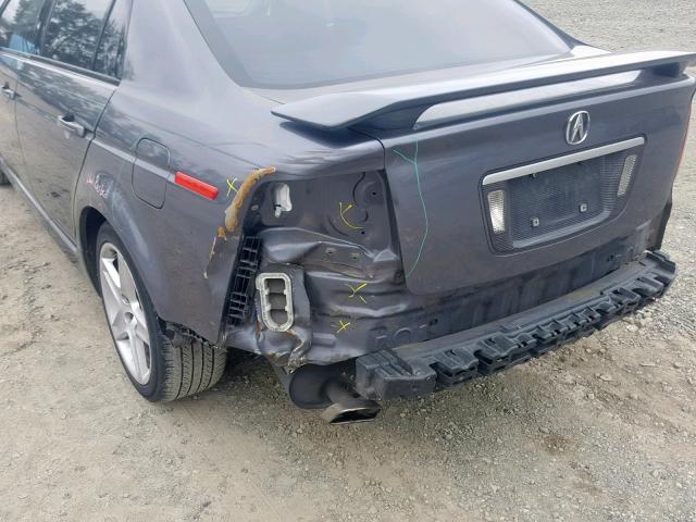 19UUA66206A048046 - 2006 ACURA 3.2TL GRAY photo 9