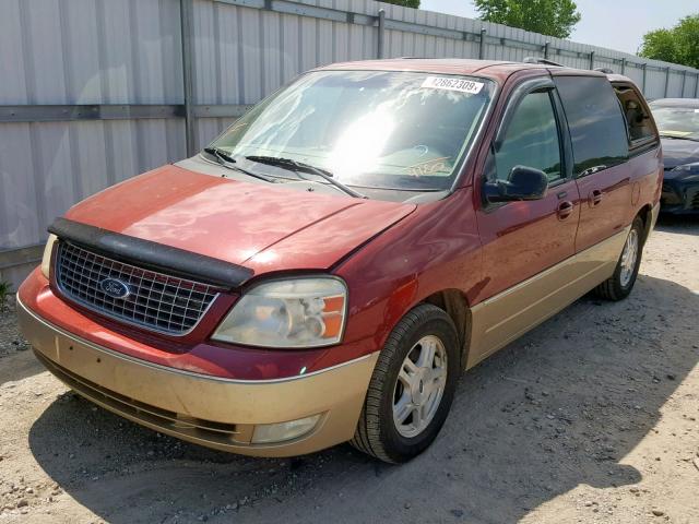 2FMDA58284BB24180 - 2004 FORD FREESTAR L RED photo 2