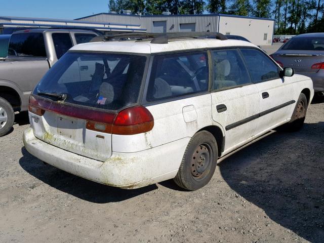 4S3BK4351V7318824 - 1997 SUBARU LEGACY L WHITE photo 4