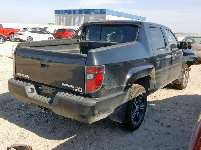 5FPYK1F75CB456015 - 2012 HONDA RIDGELINE BLACK photo 4