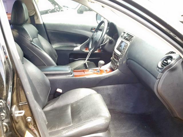 JTHBK262065011887 - 2006 LEXUS IS 250 BLACK photo 5