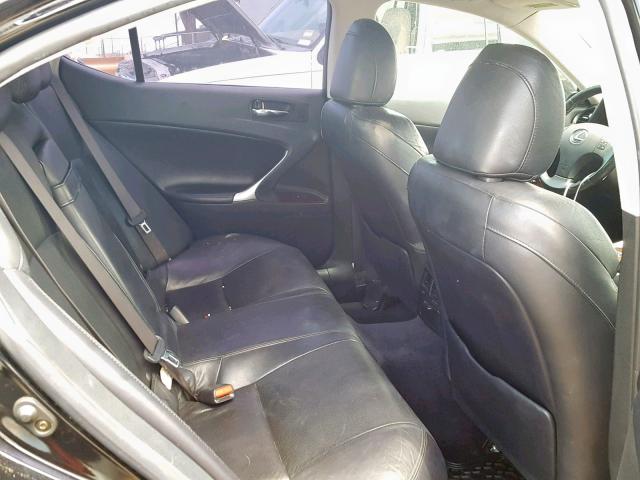 JTHBK262065011887 - 2006 LEXUS IS 250 BLACK photo 6