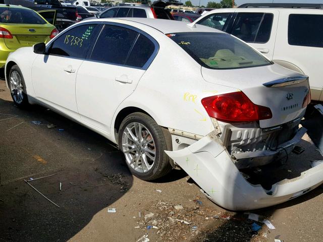 JNKCV61F49M364611 - 2009 INFINITI G37 WHITE photo 3