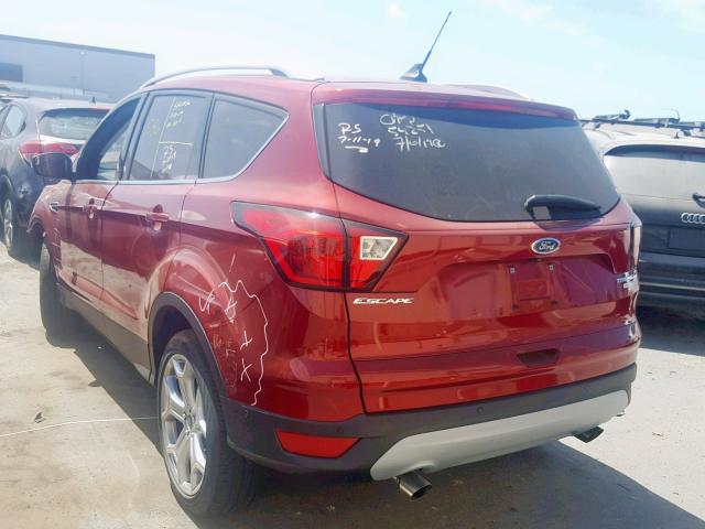 1FMCU9J97KUC32685 - 2019 FORD ESCAPE TIT BURGUNDY photo 3