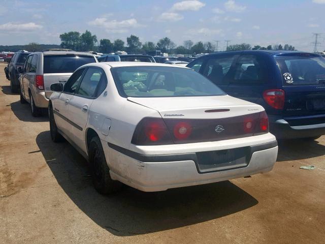 2G1WF55E019224640 - 2001 CHEVROLET IMPALA WHITE photo 3