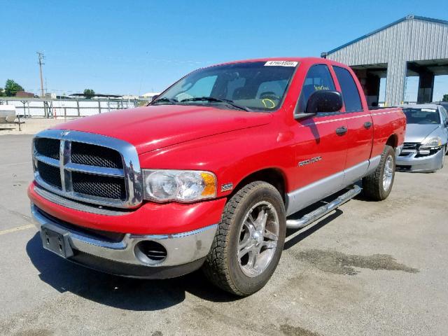 1D7HA18D34S728974 - 2004 DODGE RAM 1500 S RED photo 2